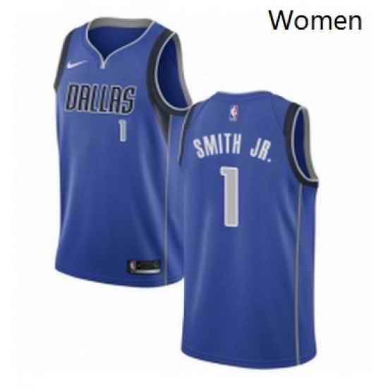 Womens Nike Dallas Mavericks 1 Dennis Smith Jr Swingman Royal Blue Road NBA Jersey Icon Edition